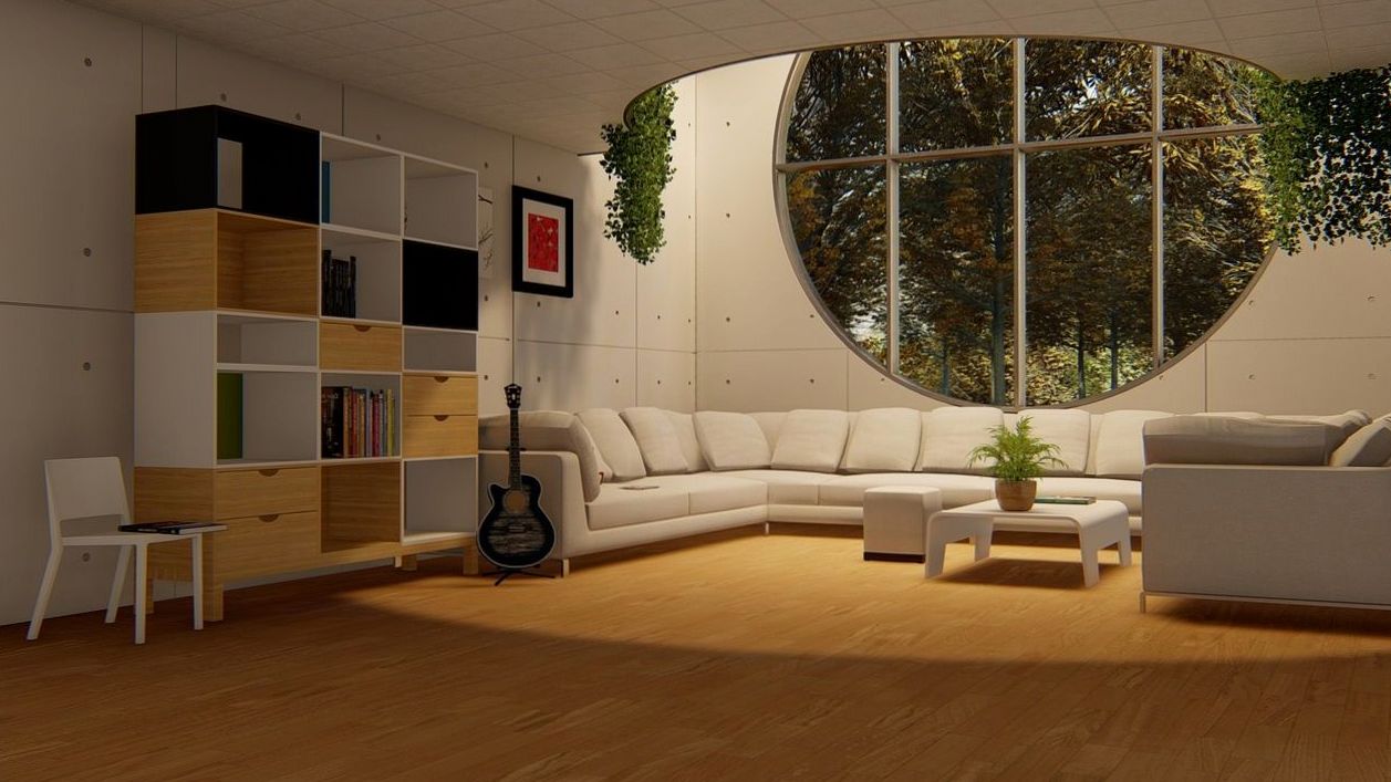 Casino-inspired lounge with roulette-themed interior and card tables
